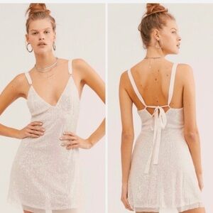Free People Icing Pearl combo mini dress